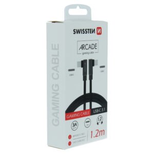 DATA CABLE SWISSTEN ARCADE USB-C / USB-C 1.2 M BLACK