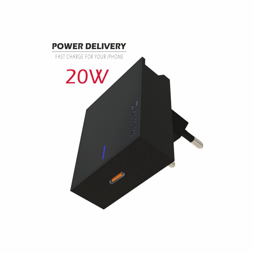 SWISSTEN TRAVEL CHARGER POWER DELIVERY 20W FOR IPHONE 12 BLACK