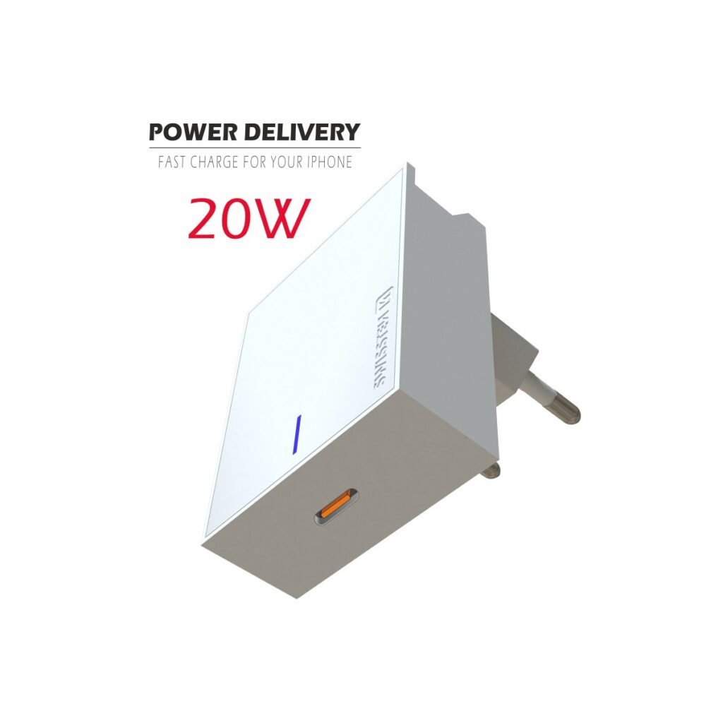 SWISSTEN TRAVEL CHARGER POWER DELIVERY 20W FOR IPHONE 12 WHITE
