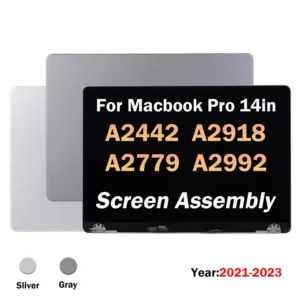 Display assembly for MacBook Pro 14" A2442-A2779- A2992- A2918 (OEM quality) Silver